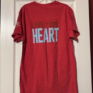 Delta Pro Weight Red T-Shirt “love your heart” size medium American heart assoc